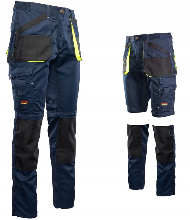 SPODNIE robocze do pasa ODPINANE NOGAWKI 54 Męskie