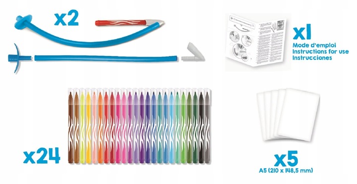 Maped Creativ flamastry dmuchane 24 kolory Blowpen Art zestaw kreatywny