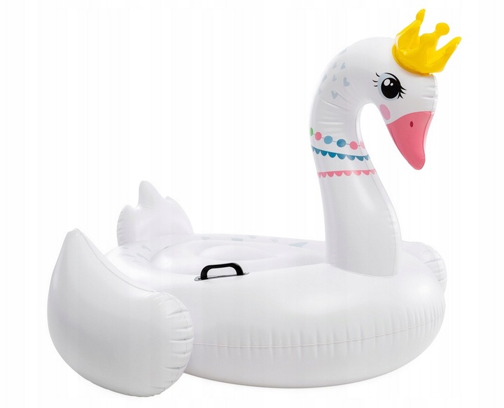 INTEX 57562 DMUCHANY MATERAC DO PŁYWANIA ZABAWKA ŁABĘDŹ 188cm x 124cm