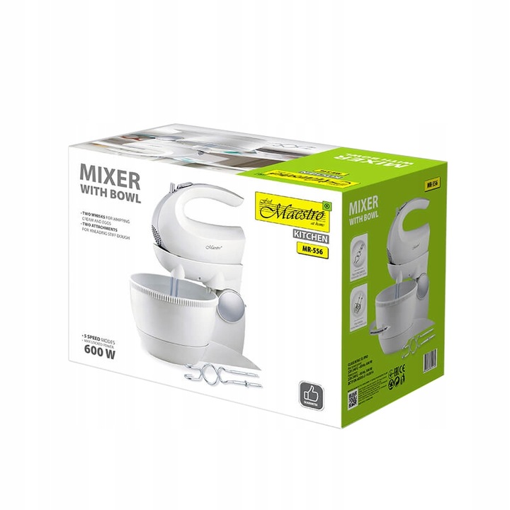 MOCNY Mikser MAESTRO Robot kuchenny Z MISĄ OBROTOWĄ 5 biegów TURBO 600W