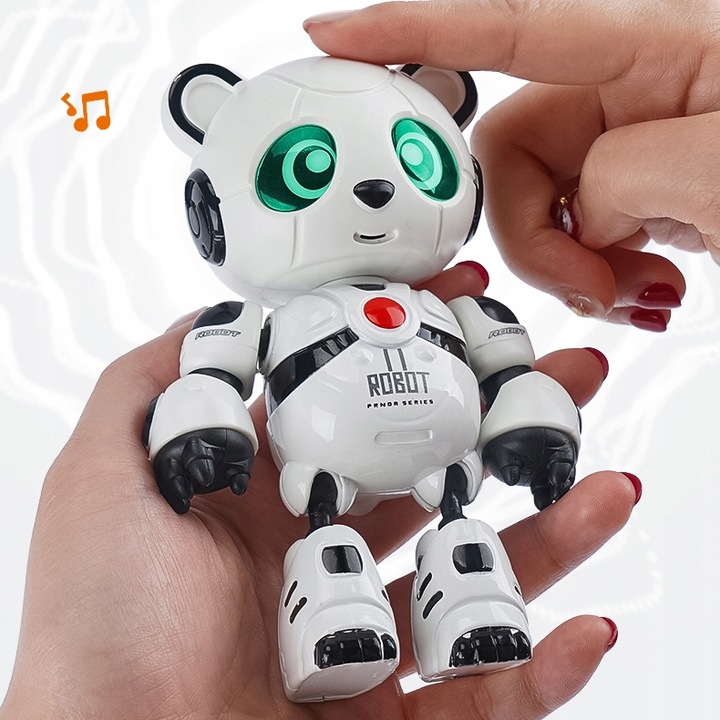 INTERAKTYWNY ROBOT PANDA MÓWI POWTARZA GRA ŚWIECI ZABAWKA DLA DZIECI