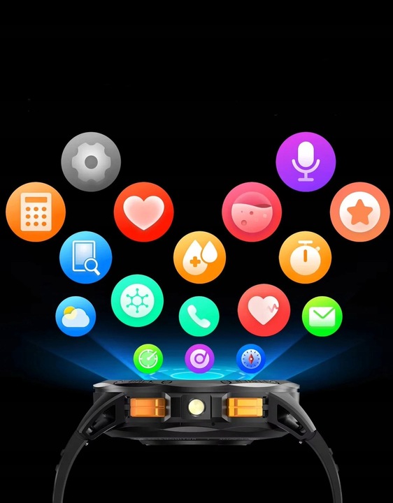 SMARTWATCH MĘSKI GPS MENU POLSKIE WODOODPORNY SPORT ROZMOWY SMART WATCH PL