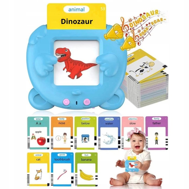 Czytnik Kart Do Nauki słówek POLSKI i ANGIELSKI 448 SŁÓW III TRYBY JĘZYKÓW