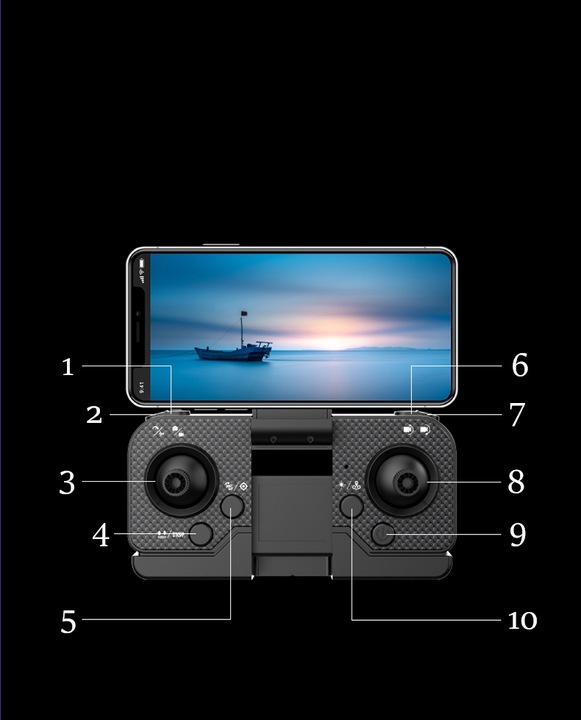 DRON Z KAMERĄ S183 PILOT HEADLESS 3 KAMERY UNIKANIE PRZESZKÓD 3 BATERIE