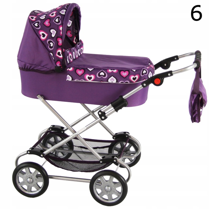 WÓZEK DUŻY DLA LALEK GŁĘBOKI + Pościel+Torebka PL