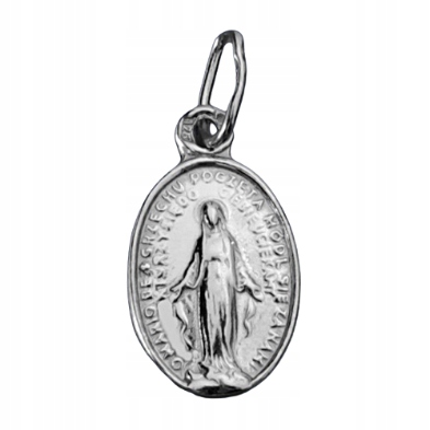 ŁAŃCUSZEK SREBRNY MEDALIK KOMUNIJNY + PUDEŁKO DO KOMUNI / NA CHRZEST