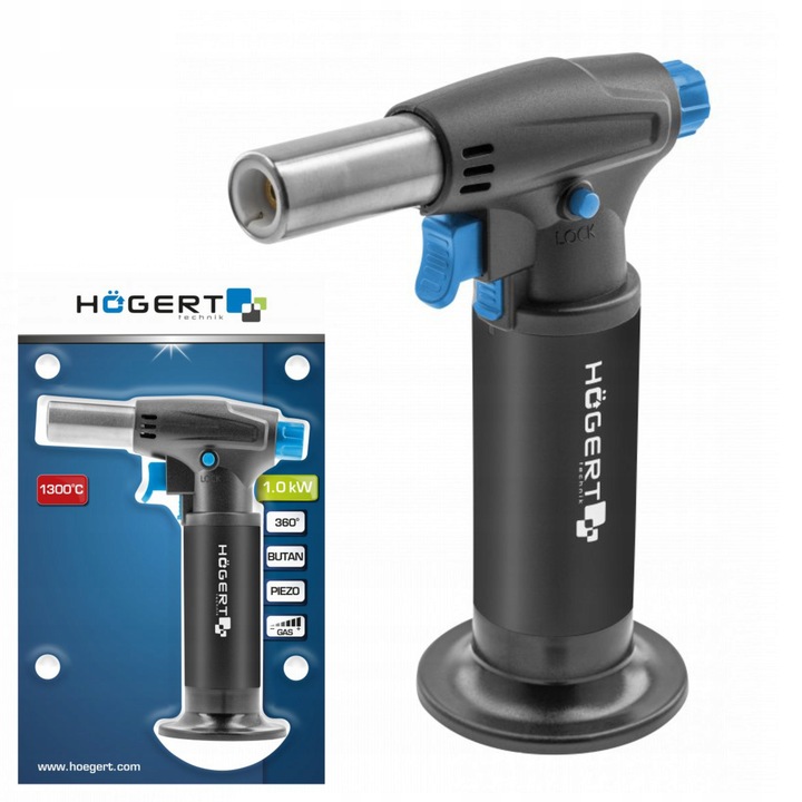 HOGERT PALNIK GAZOWY KUCHENNY DO CREME BRULEE OPALANIA 360-1300°C HT2C509