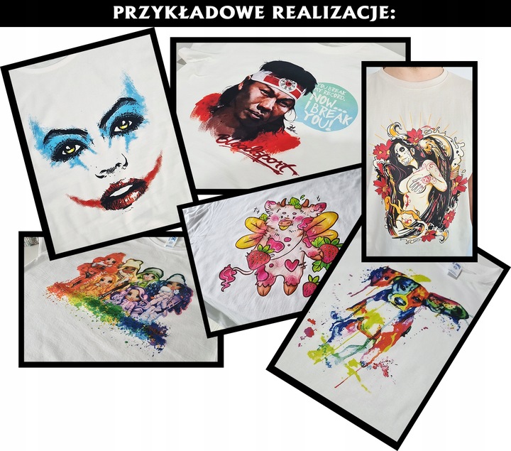 KOSZULKA DAMSKA Z WŁASNYM NADRUKIEM GRAFIKA r. M