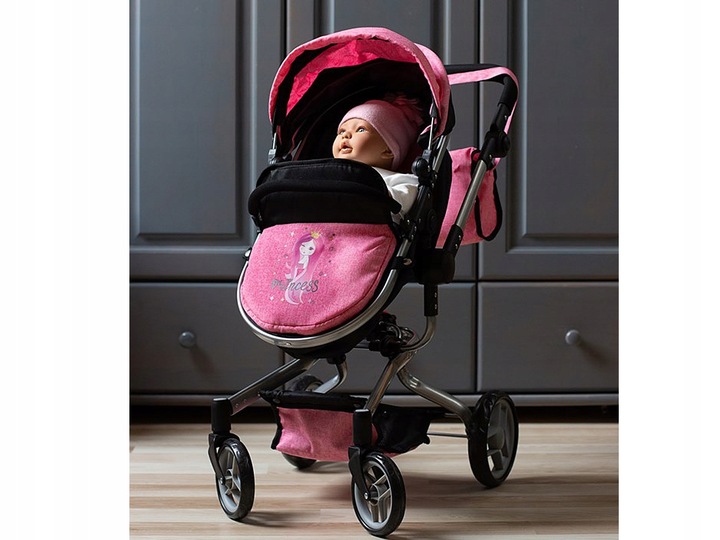 WÓZEK 2W1 GŁĘBOKI SPACERÓWKA DLA LALEK GONDOLA Składany + TORBA