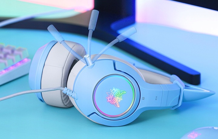 ONIKUMA GAMINGOWE SŁUCHAWKI PRZEWODOWE NAUSZNE K9 Z KOCIMI USZAMI 2,2M