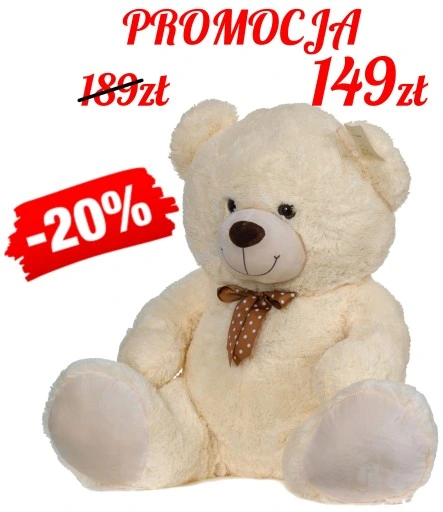 MIŚ PLUSZOWY XL PREZENT NA OSIEMNASTKĘ 18 URODZINY