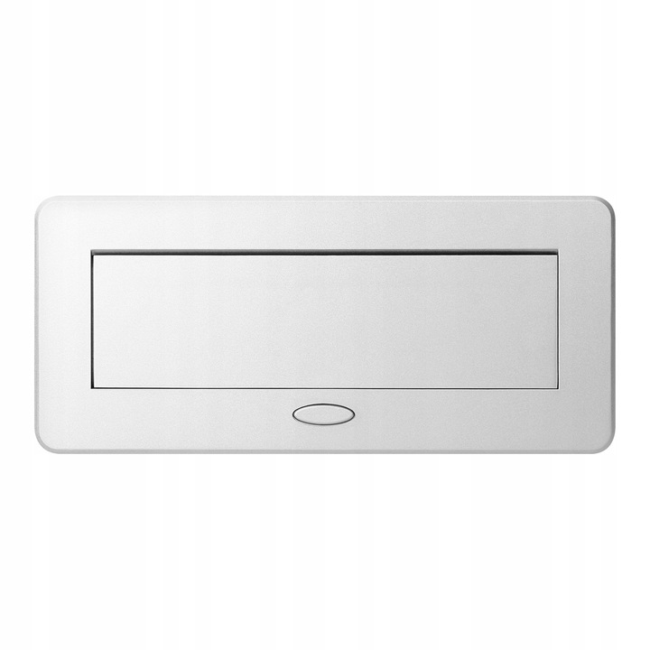 gniazdo wpuszczane chowane w blat potrójne stalowe Srebrne gniazdo meblowe