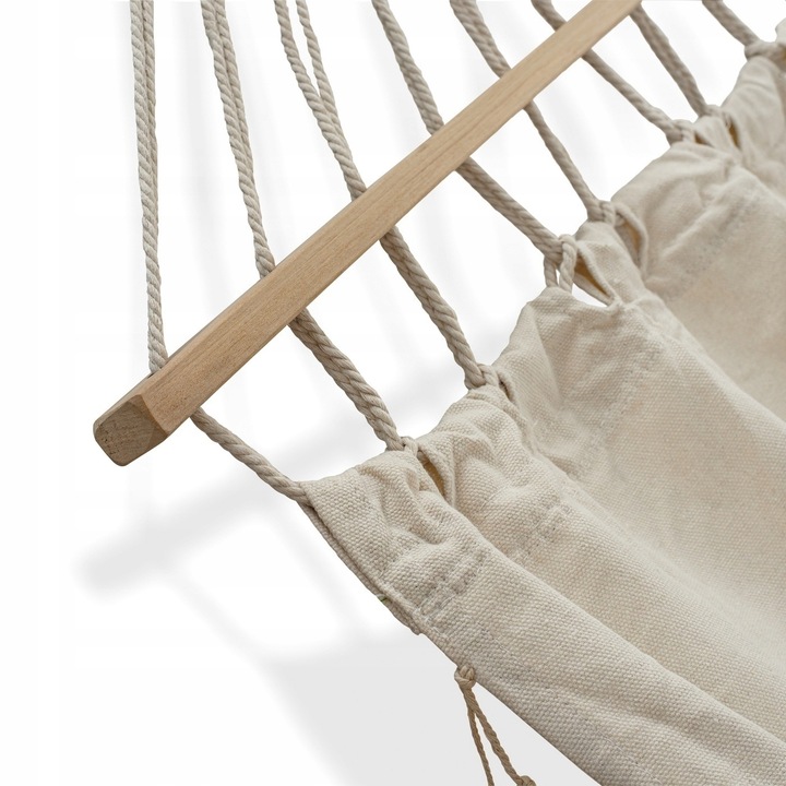 HAMAK Ogrodowy Beżowy 2 liny z POKROWCEM Zawieszenia Tadar Boho 300cm