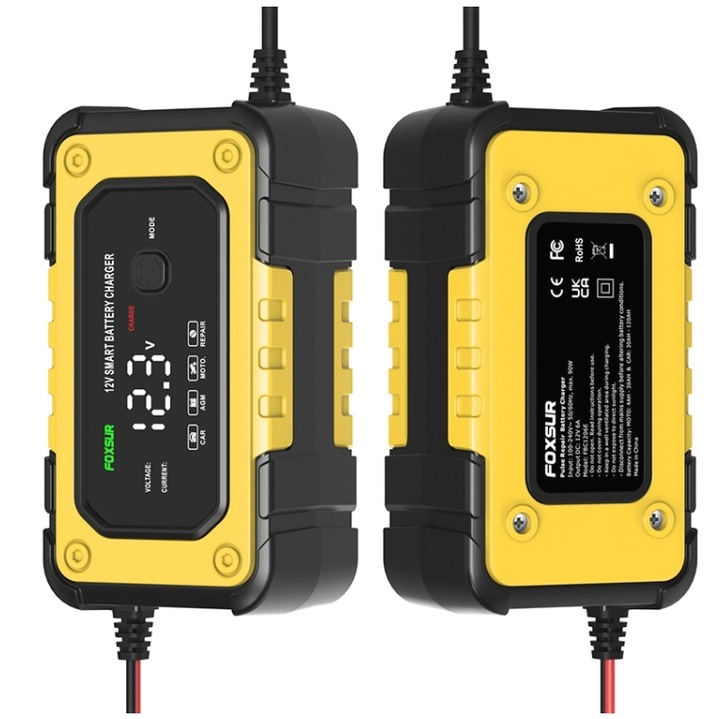 Prostownik AUTOMATYCZNY Z FUNKCJĄ NAPRAWY AKUMULATORÓW 12V 6a AUTOMAT