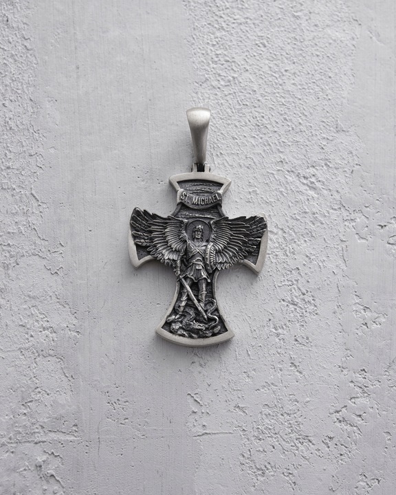 Srebrny krzyż ST. ARCHANGEL MICHAEL