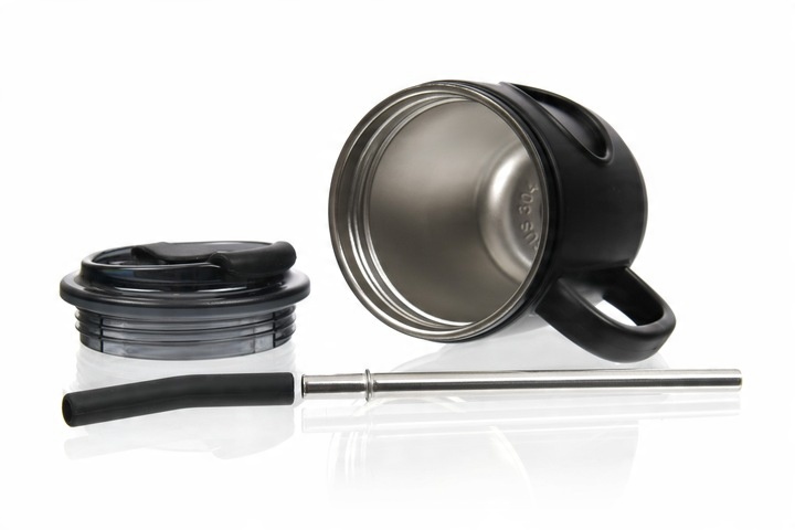 Kubek Termiczny ze Słomką Casno Booker 450 ml Czarny