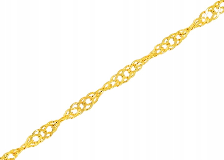 Złoty łańcuszek pełny singapur Próba 585 45 cm