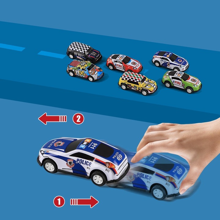 SAMOCHODZIKI Z NAPĘDEM 50 RESORAKI KUFEREK AUTKA METALOWE SAMOCHODY MAPA