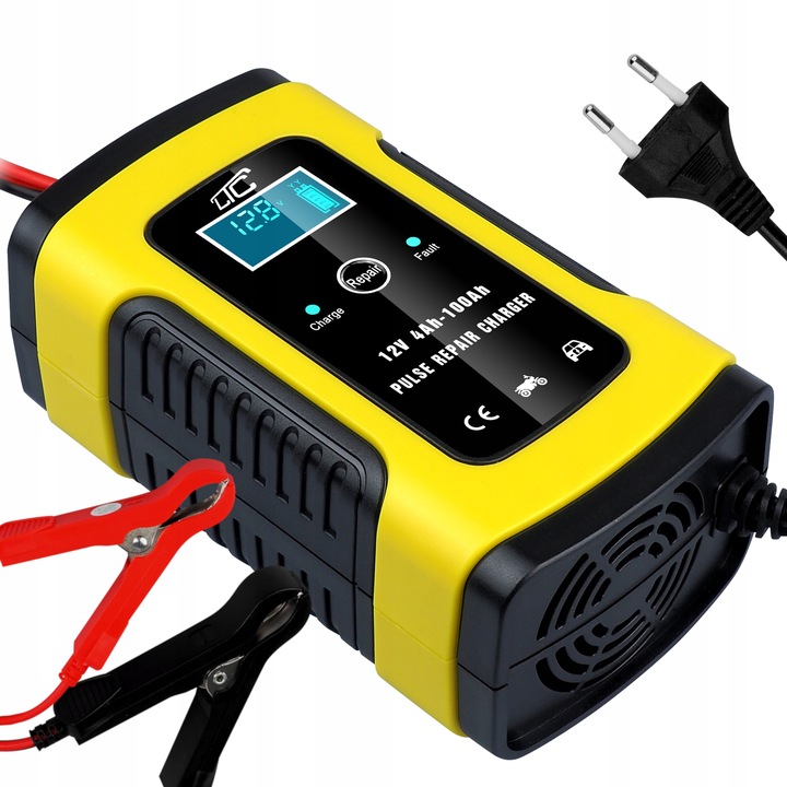 MOCNY PROSTOWNIK AUTOMATYCZNY SAMOCHODOWY LCD 100Ah LCD 12V 6A