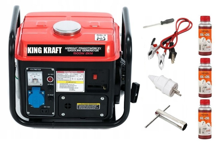 AGREGAT PRĄDOTWÓRCZY 1500W 2KM GENERATOR 230V 12V