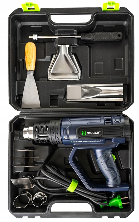 OPALARKA ELEKTRYCZNA 2 BIEGI REGULACJA LCD MOCNA 2200W + 5 DYSZ + SZPACHLA