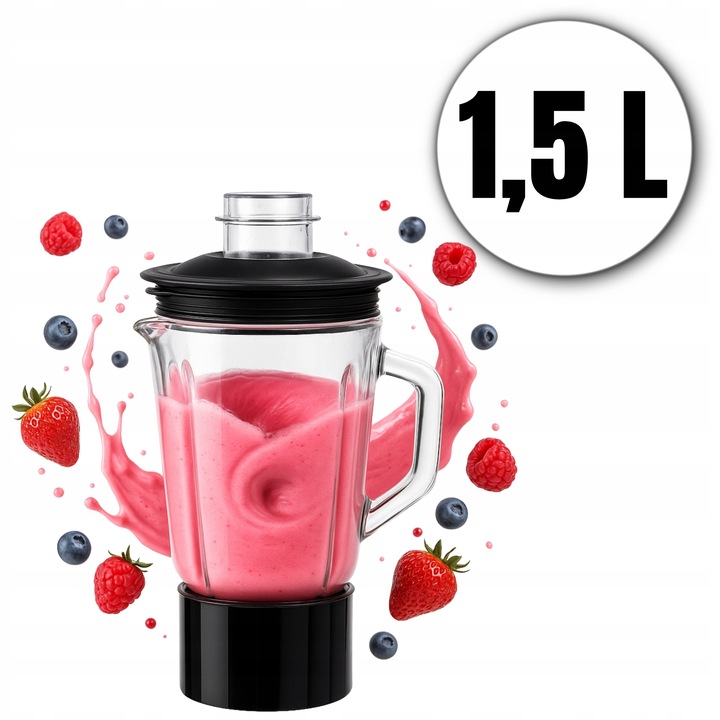 ROBOT PLANETARNY KUCHENNY MIKSER Z MISĄ BLENDER SZKLANY I MASZYNKA DO MIĘSA