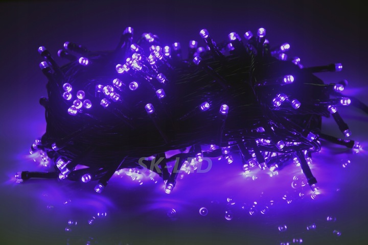 LAMPKI CHOINKOWE 500 LED FIOLETOWE 38M ŚWIATEŁKA NA CHOINKĘ LED ZEWNĘTRZNE