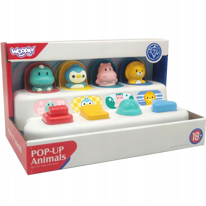 WYSKAKUJĄCE KOLOROWE ZWIERZĄTKA ZABAWKA EDUKACYJNA INTERAKTYWNA WOOPIE