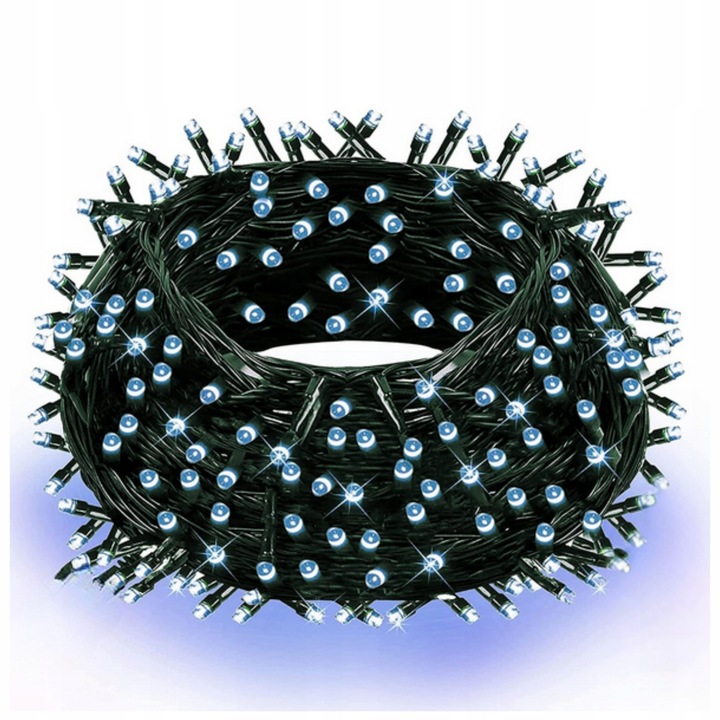 ŚWIATEŁKA LAMPKI CHOINKOWE 500 LED ZIMNY BIAŁY BIAŁE WEWNĘTRZNE ZEWNĘTRZNE