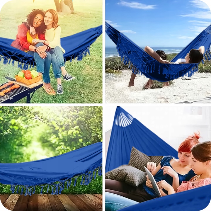 HAMAK OGRODOWY TURYSTYCZNY BOHO HUŚTAWKA MOCNY 150x190 120kg + LINKI TORBA