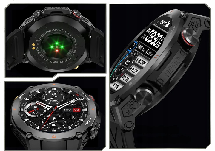 SMARTWATCH Zegarek GPS BAROMETR KOMPAS CIŚNIENIOMIERZ ROZMOWY