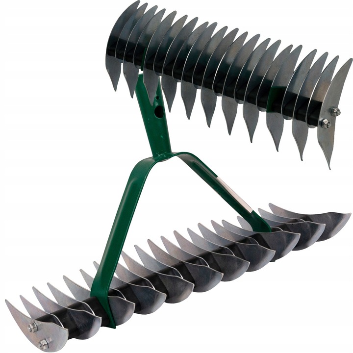 AERATOR WERTYKULATOR OBROTOWY RĘCZNY WAHADŁOWY DO TRAWY TRAWNIKA Z KOLCAMI