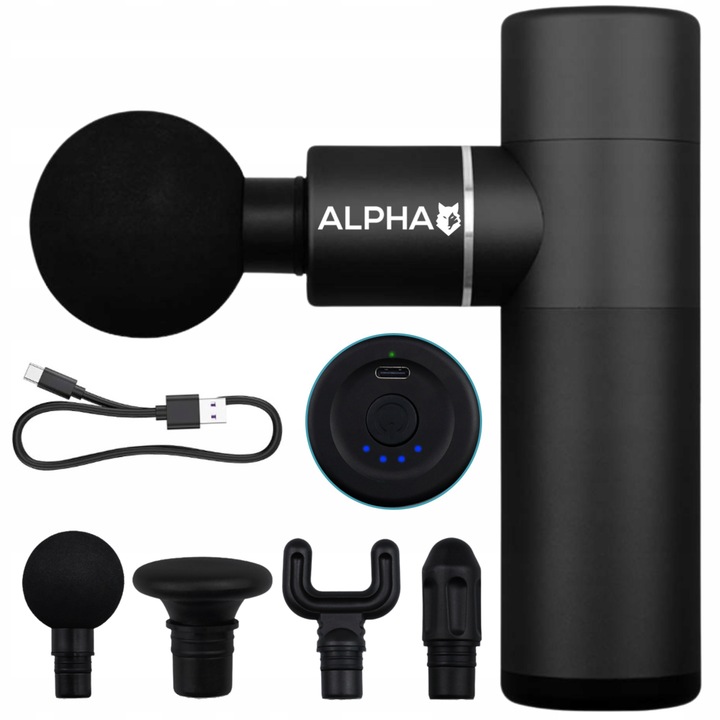 PISTOLET DO MASAŻU MOCNY MASAŻER MASSAGE GUN ALPHA