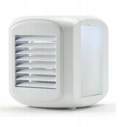 PRZENOŚNY KLIMATYZATOR NAWILŻACZ Powietrza WENTYLATOR LAMPKA 7 KOLORÓW LED