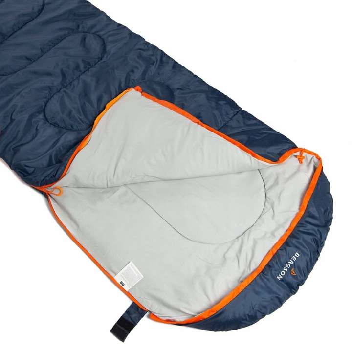 Śpiwór BERGSON SQUARE Plus 300 Navy # Lewy-zip