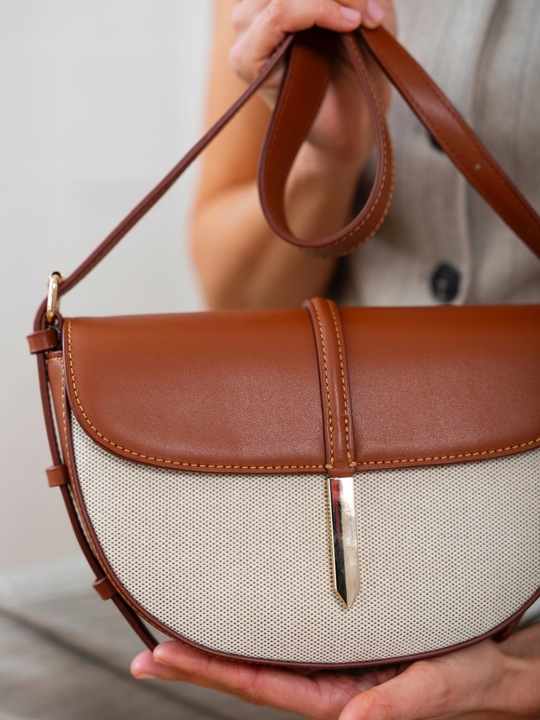 Torebka listonoszka damska Peterson płócienna canvas elegancka na ramię