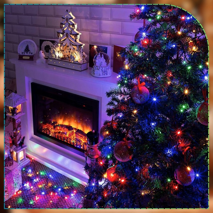 LAMPKI CHOINKOWE 1000 LED ZEWNĘTRZNE WEWNĘTRZNE MULTIKOLOR ŚWIĄTECZNE 70m