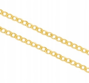 Klasyczny Pozłacany Srebrny Łańcuszek Pancerka Pr. 925 Naszyjnik 60cm x 2mm