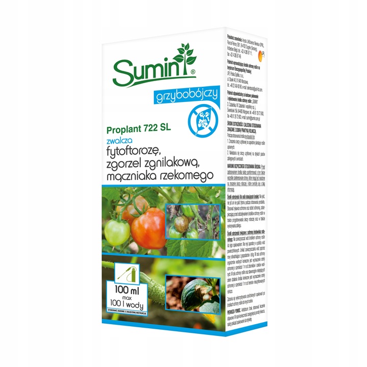 Proplant 722SL Skuteczny Środek Grzybobójczy Warzywa Rośliny Ozdobne 100ml