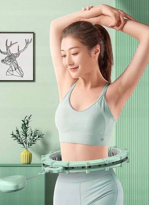 KOŁO HULA HOOP SMART MODUŁOWY MASAŻER CIAŁA Z WYPUSTKAMI I LICZNIKIEM LCD