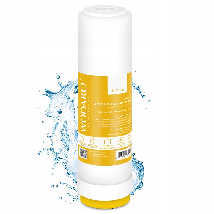 Zestaw Wkładów do Filtra Wody na Cały Dom 3-stopniowy Zmiękczacz WodaRO 10"
