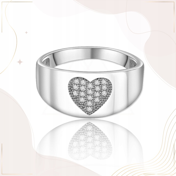 SREBRNY pierścionek OBRĄCZKA SREBRO 925 z CYRKONIAMI wyjątkowy PREZENT