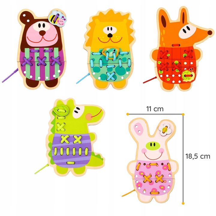 DREWNIANA SZNUROWANKA PRZEPLATANKA NAWLEKANKA MONTESSORI 5W1 EDU WOOPIE