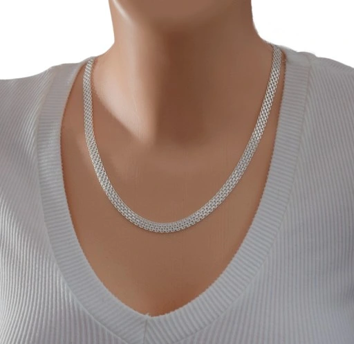 Naszyjnik Srebrny Damski Bismark Diamentowany 6,00 mm pr 925 Grawer Gratis