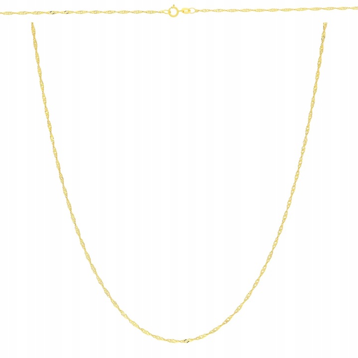 Złoty łańcuszek pełny Singapur 45 cm pr. 333