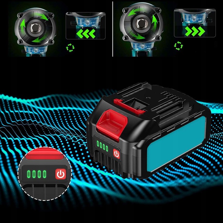 Wkrętarka Udarowa 21V 4000mAh z LED i Automatycznym Stopem