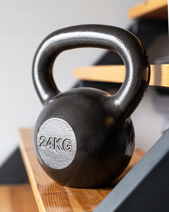 KETTLEBELL ODWAŻNIK DO ĆWICZEŃ KETTLE HANTLA HANTEL ŻELIWNY FITNESS 24KG