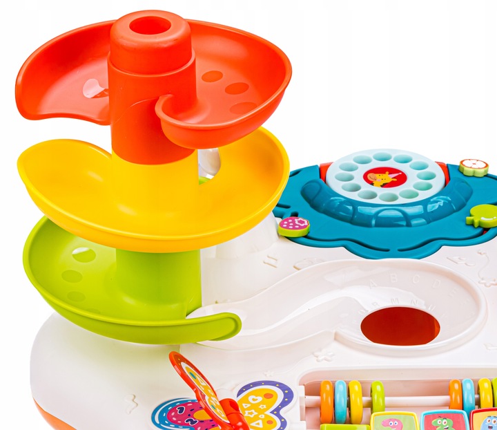 EDUKACYJNY interaktywny STOLIK ORGANKI ZJEŻDŻALNIA PIŁEK PIŁKI Liczydło