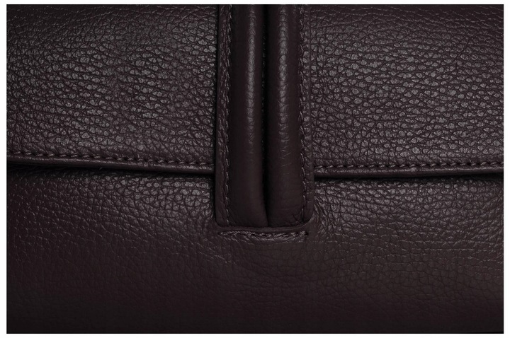 WŁOSKA SKÓRZANA KOPERTÓWKA TOREBKA WIZYTOWA SOLOME FLORA BRĄZOWA WIECZOROWA