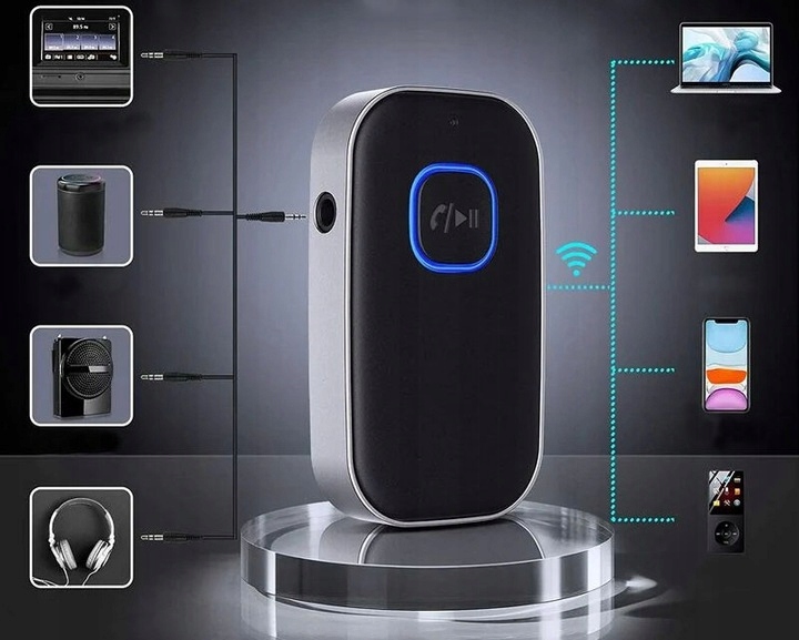 ADAPTER TRANSMITER BLUETOOTH 5.0 AUX MINI-JACK 3.5